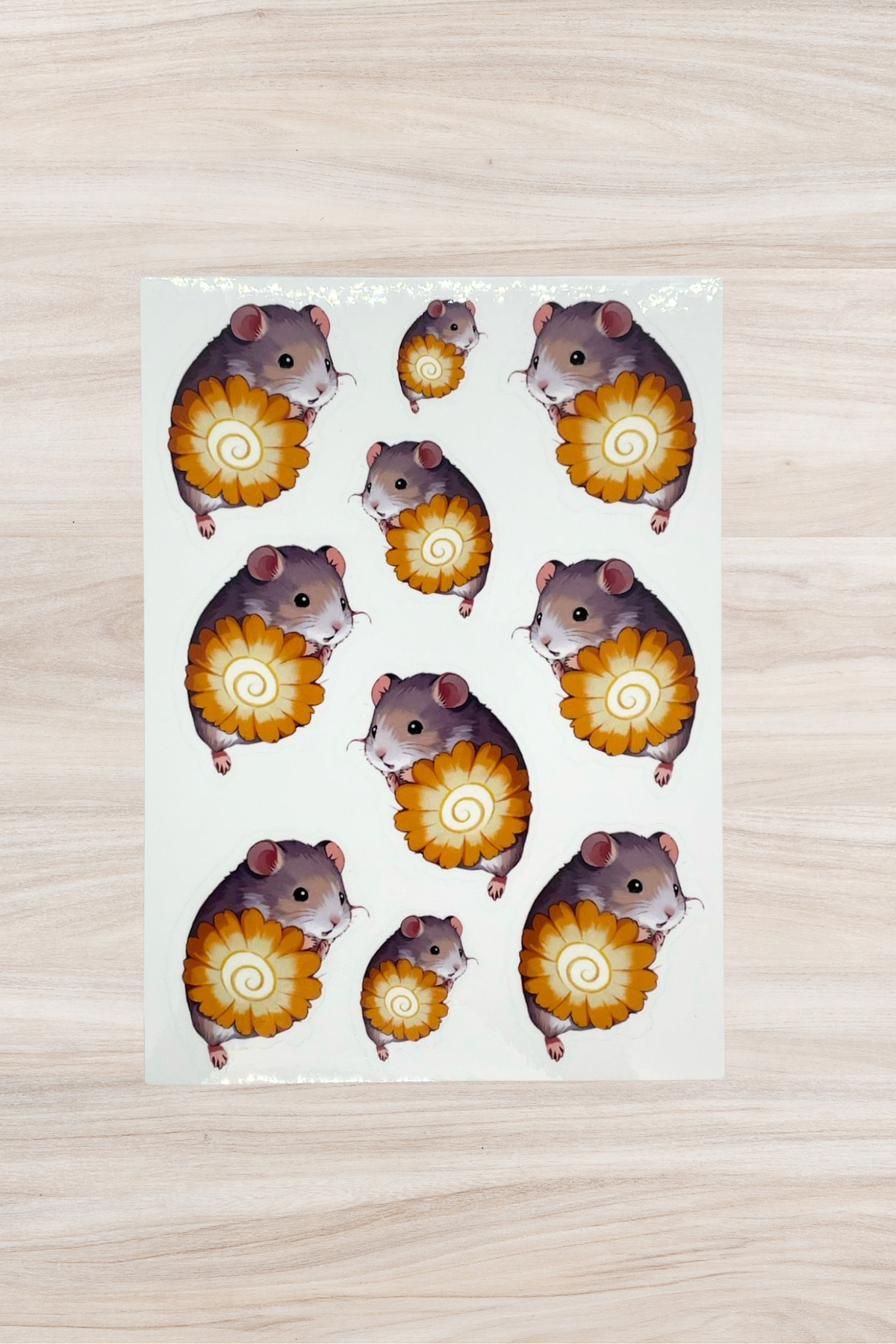 Handmade hamster sticker sheets