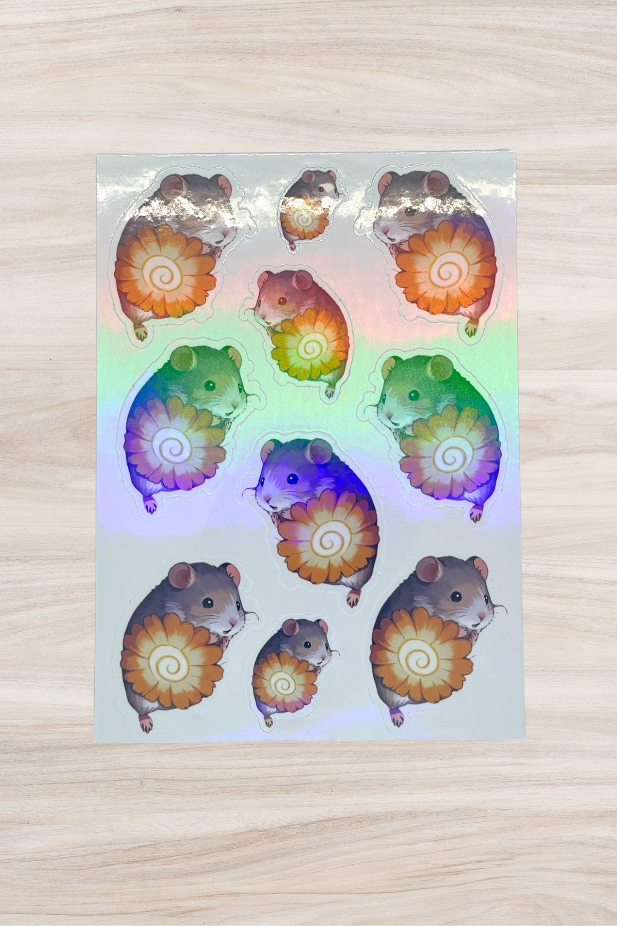 Handmade hamster sticker sheets