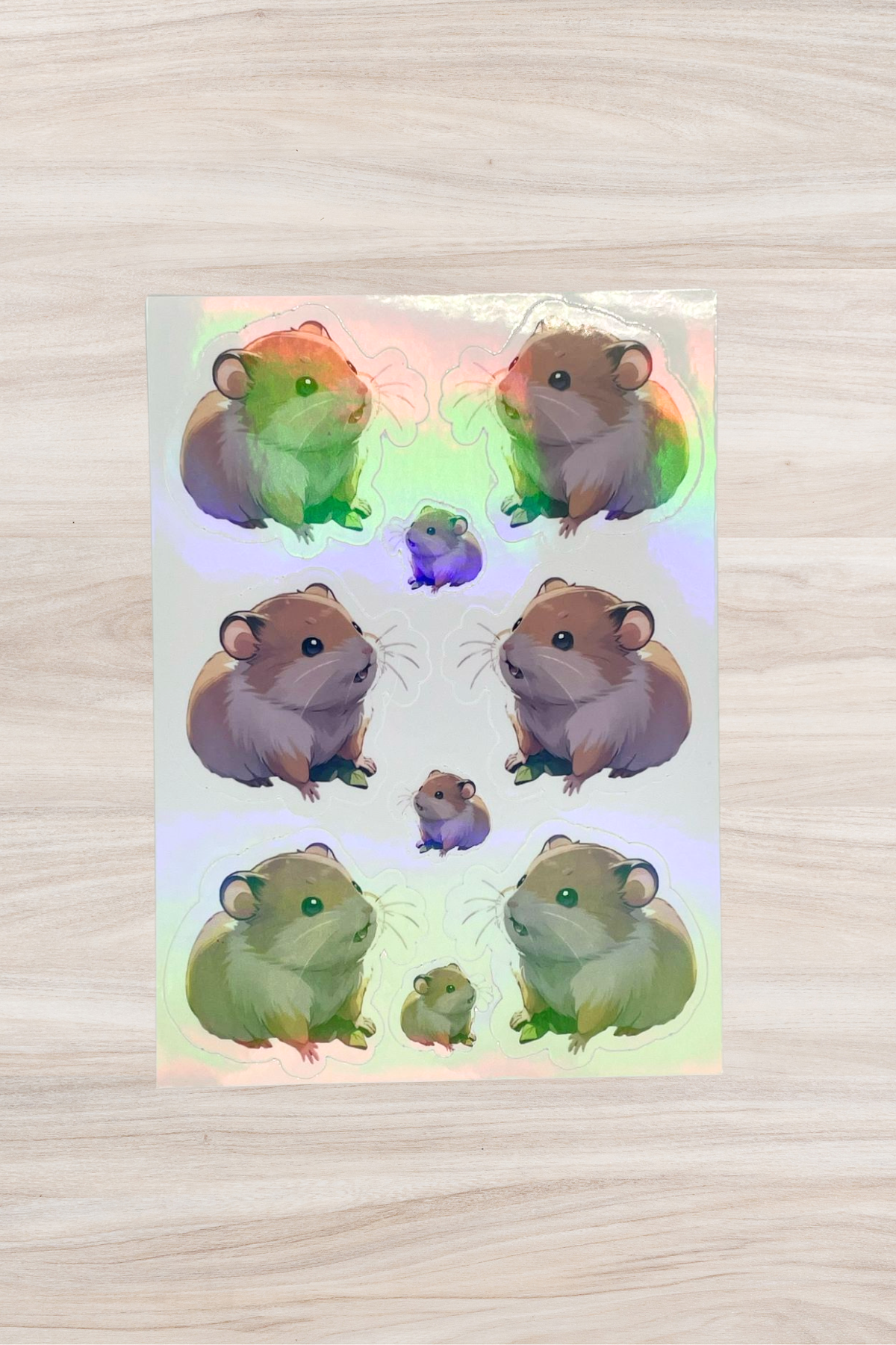 Handmade hamster sticker sheets