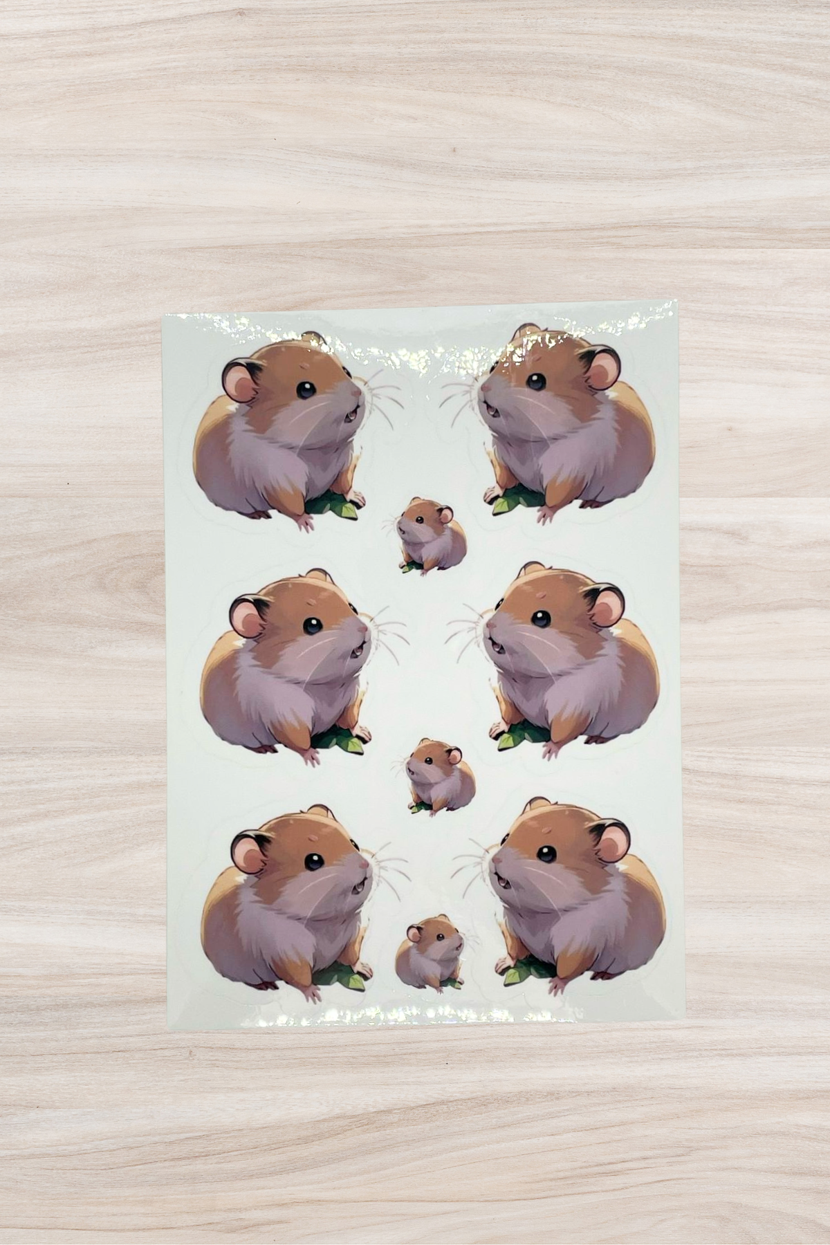 Handmade hamster sticker sheets