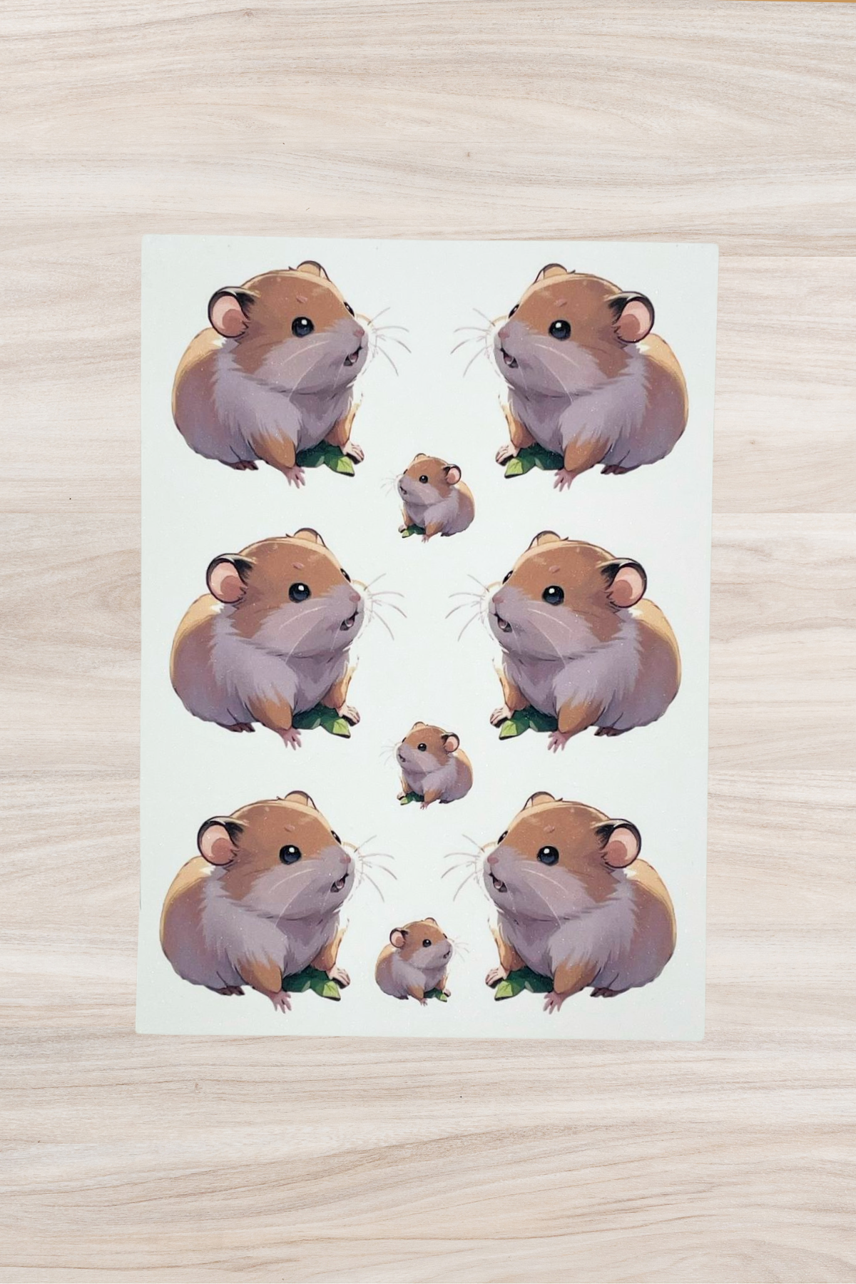 Handmade hamster sticker sheets