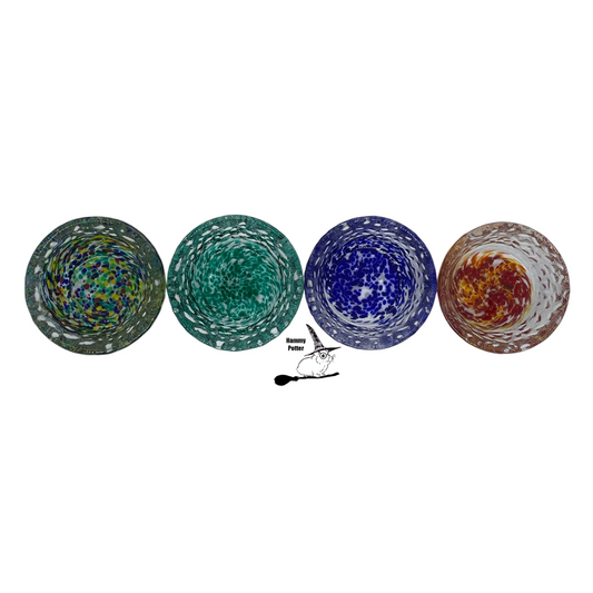 Textured stained glass bowls