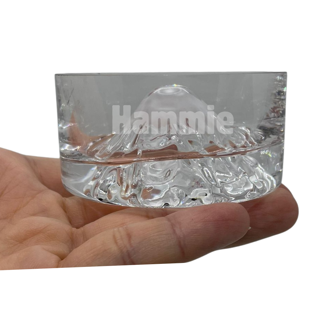 Niteangel Mt Fuji glass drinking bowl with name customization option