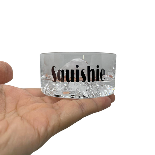 Niteangel Mt Fuji glass drinking bowl with name customization option