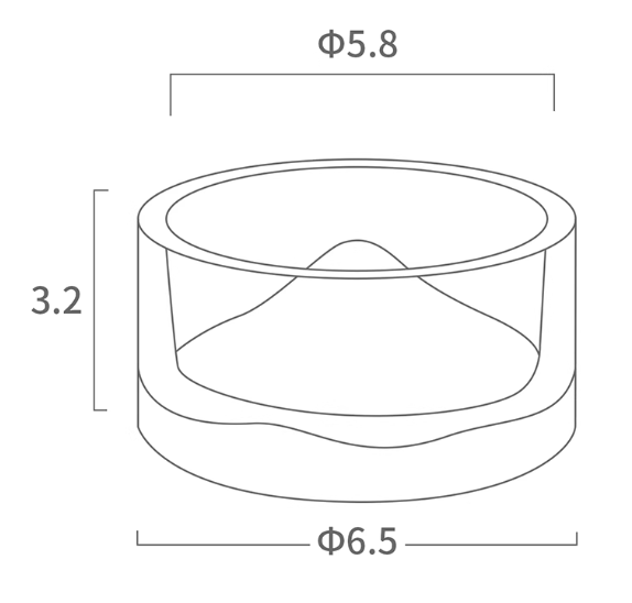 Niteangel Mt Fuji glass drinking bowl with name customization option