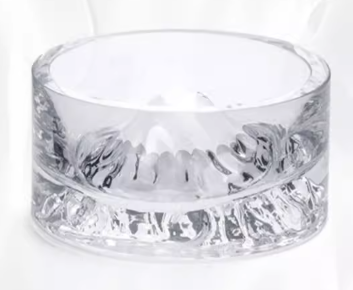 Niteangel Mt Fuji glass drinking bowl with name customization option
