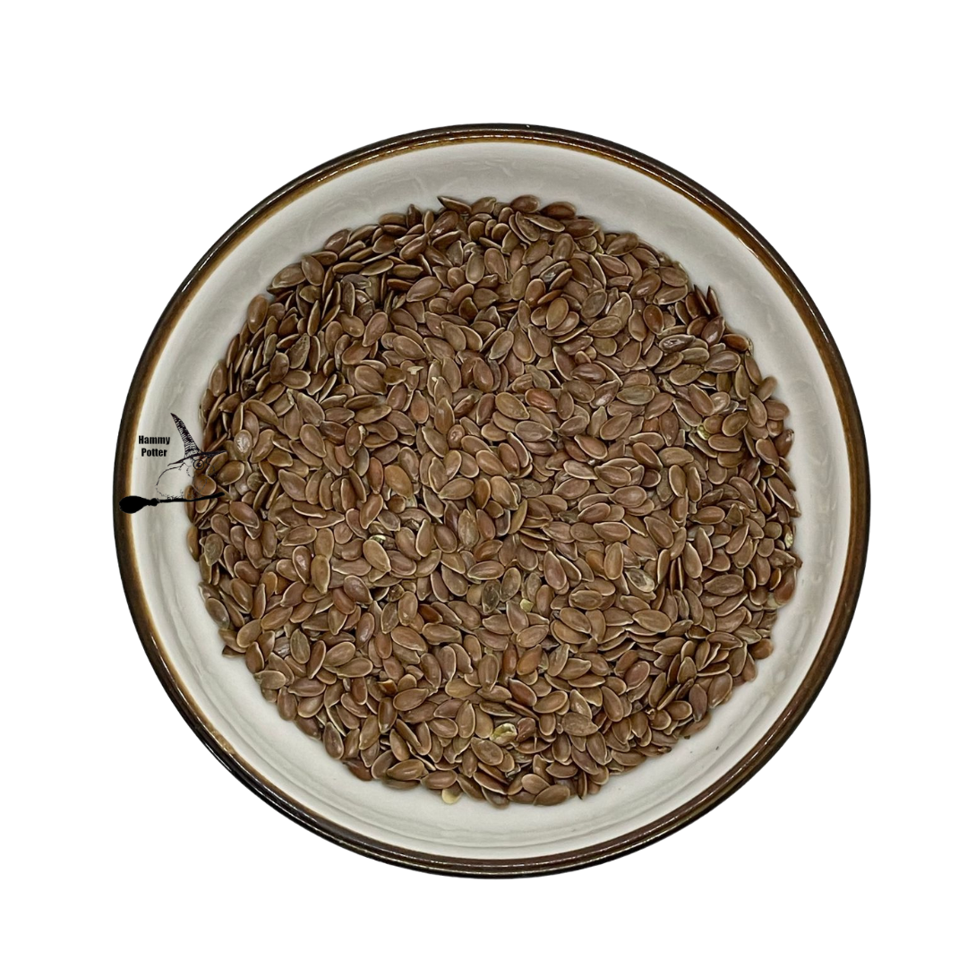 Organic golden or brown flaxseeds