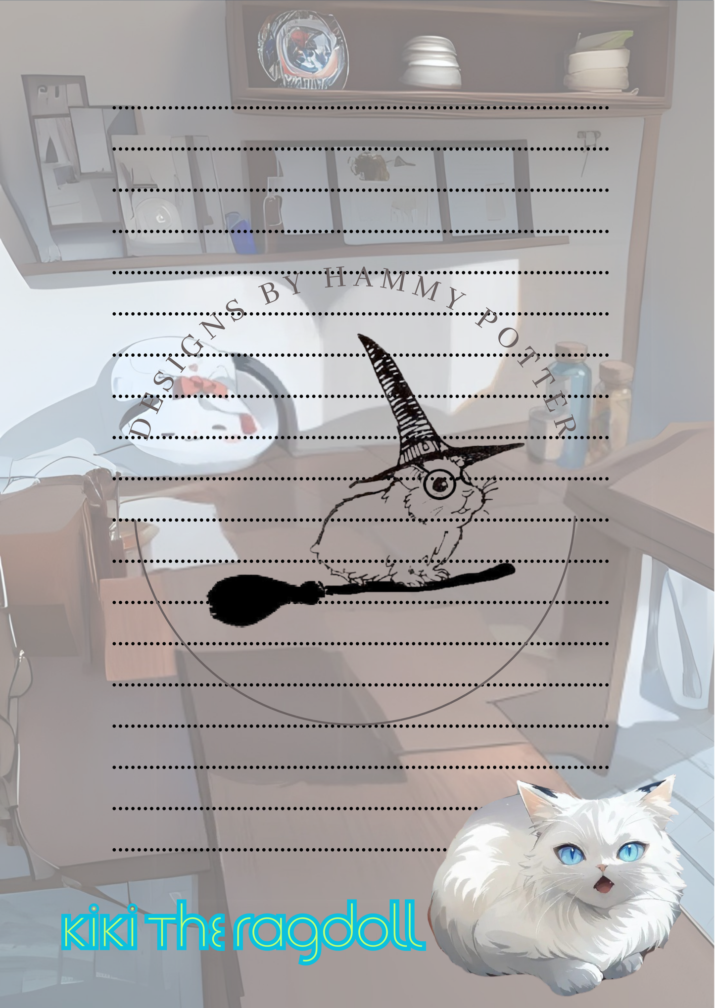Customized easy-tear notepads with cartoon design of your pet