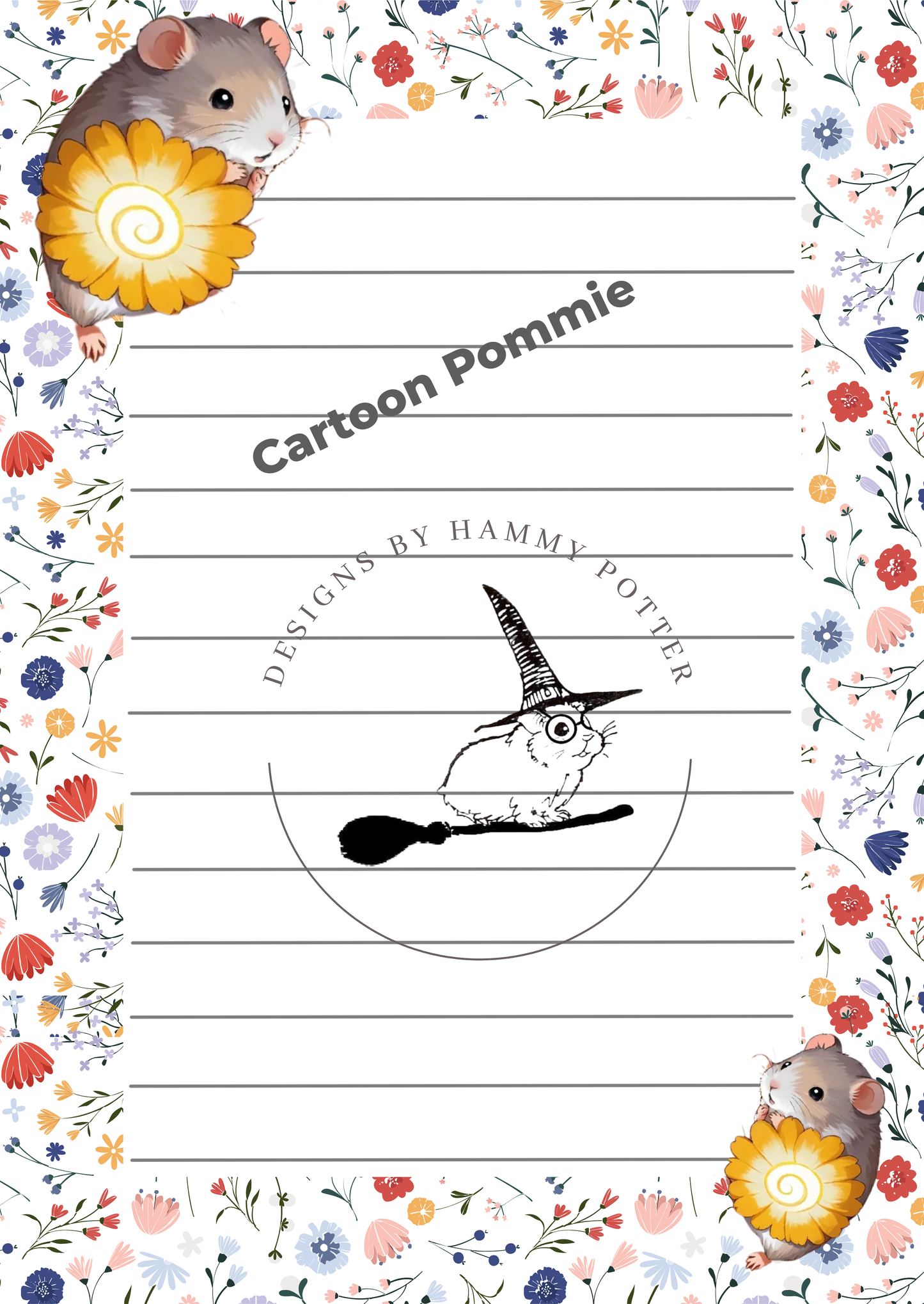 Handmade rodent-themed easy-tear notepads