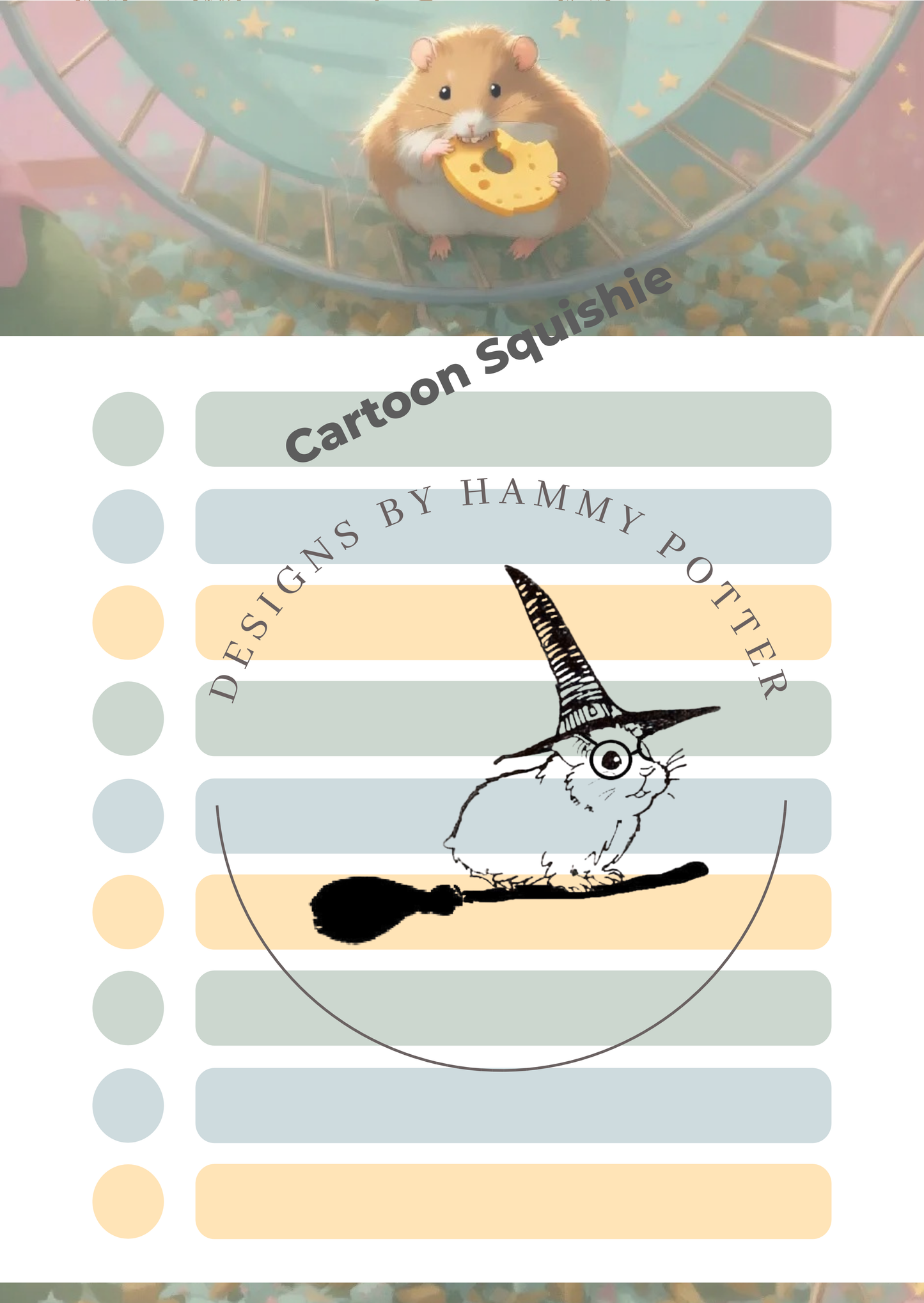 Handmade rodent-themed easy-tear notepads