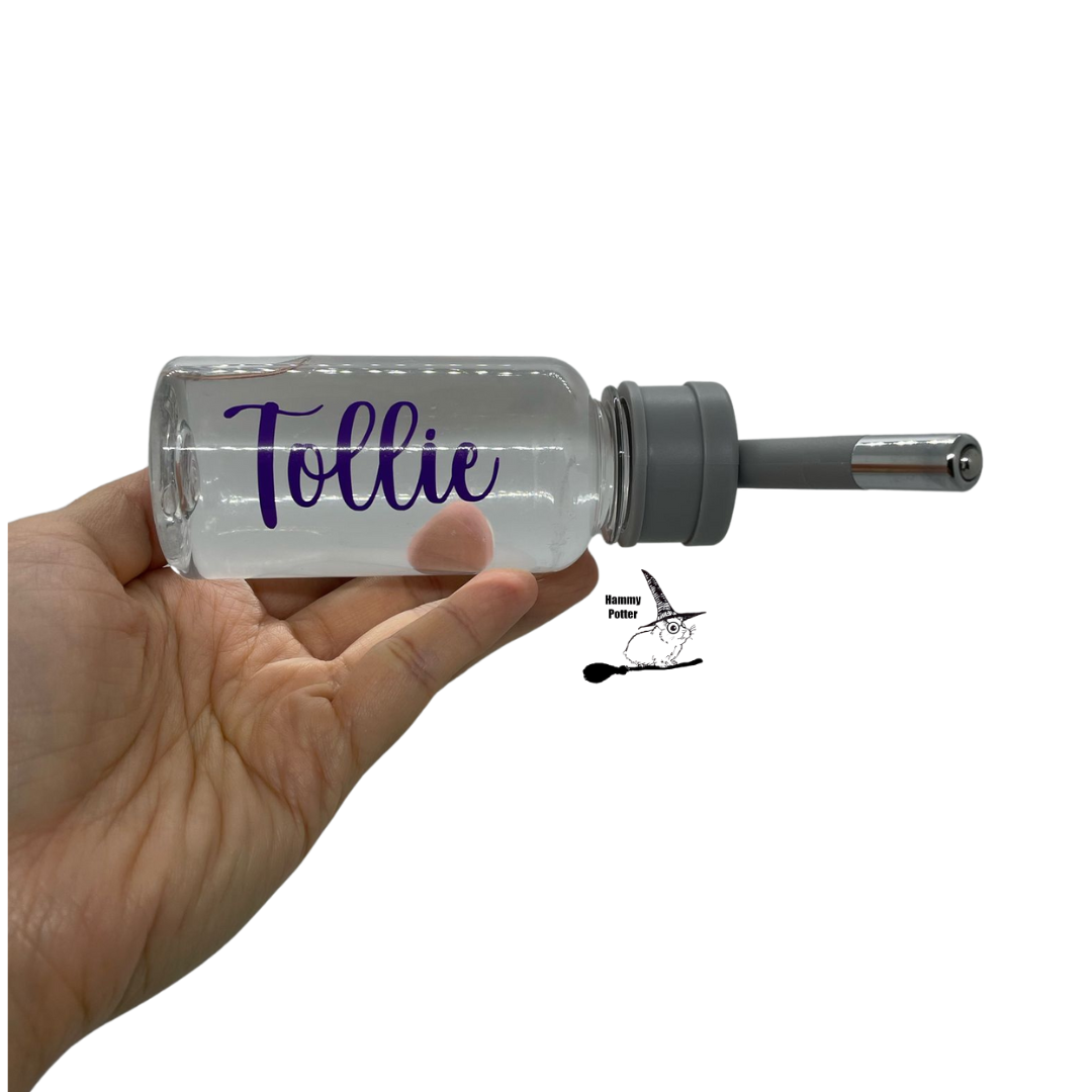 Customized water bottle with acrylic bottle holder