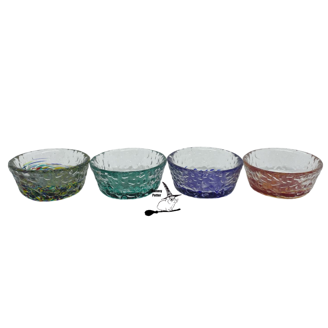 Textured stained glass bowls