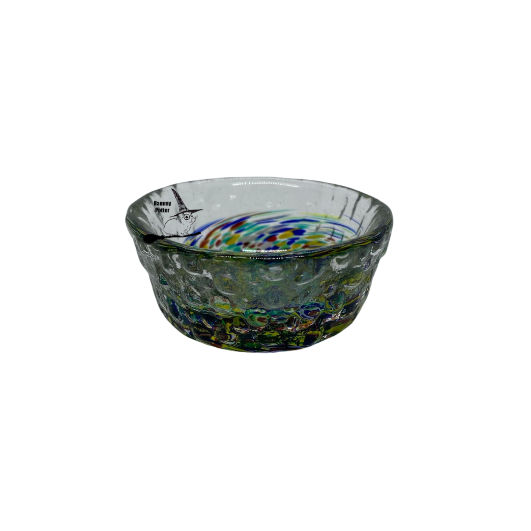 Textured stained glass bowls