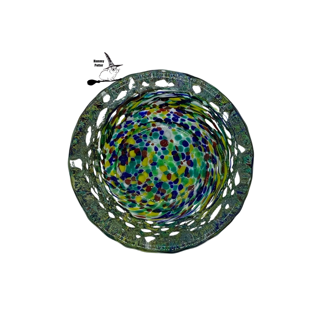 Textured stained glass bowls
