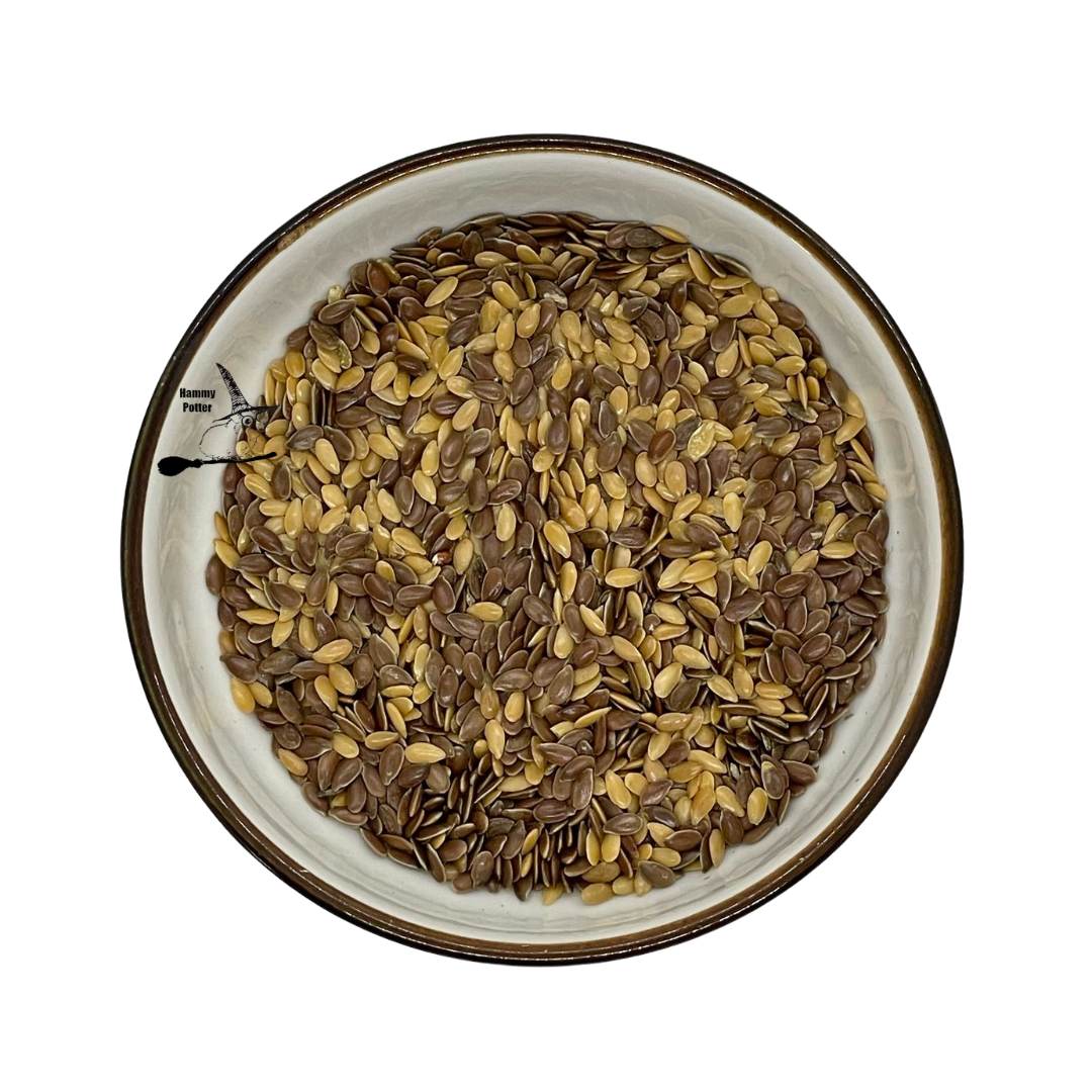 Organic golden or brown flaxseeds