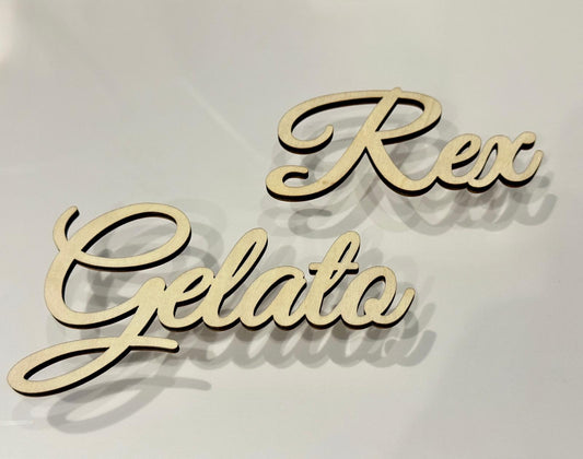 Custom laser cut name tags (LHRS Collaboration)